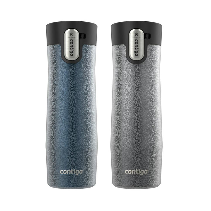 Contigo® West Loop 3.0 Stainless Steel Travel Mug with AUTOSEAL® Lid, 20oz, 2-Pack - Crystal Blueberry & Crystal Sake [NJ0D]